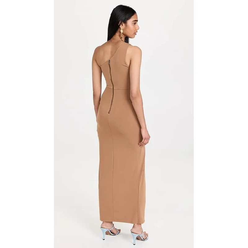 alice olivia Ashby Front Twist Hip Cutout Dress Camel