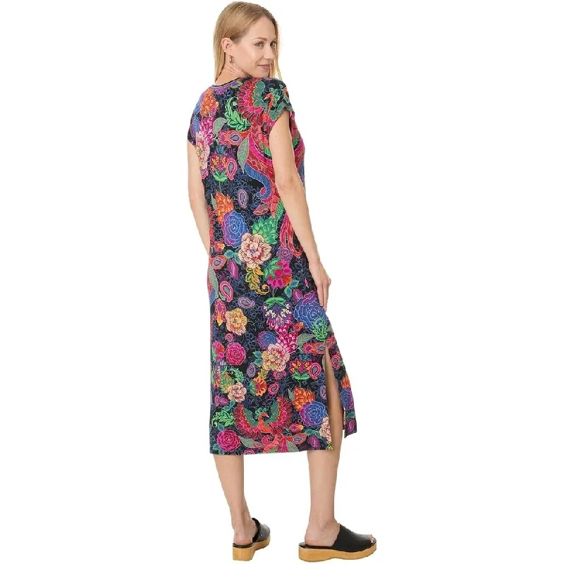 Johnny Was Women's The Janie Favorite Relaxed Knit Dress, Emberwing Scarf Print