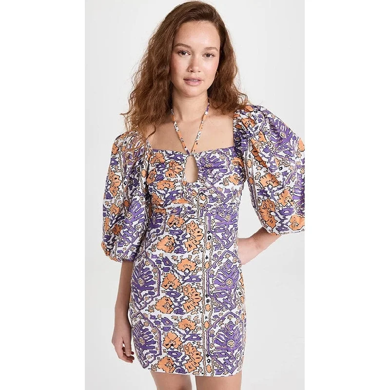 RHODE Women's Jeanne Dress, Mango Flora Grande