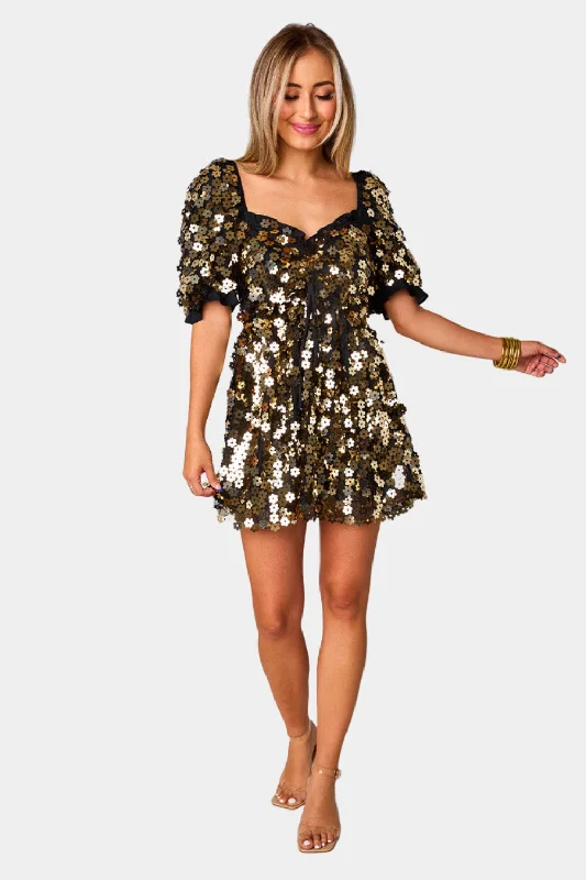 Colby Puff Sleeve Mini Dress - Pennies From Heaven